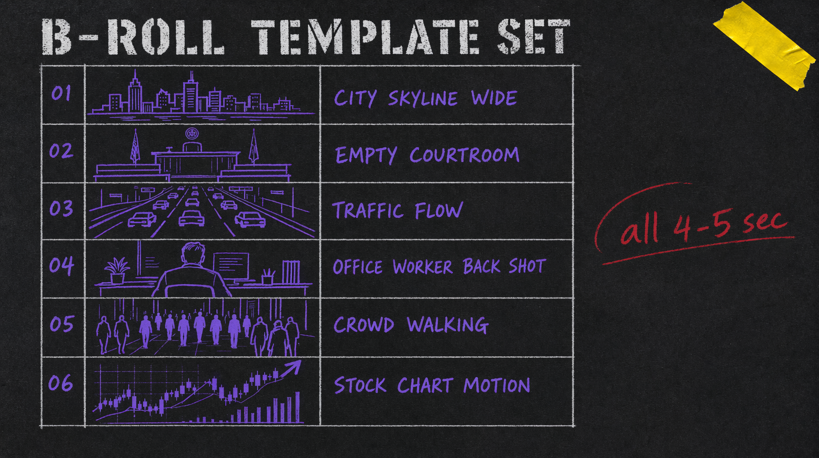 News b-roll template set