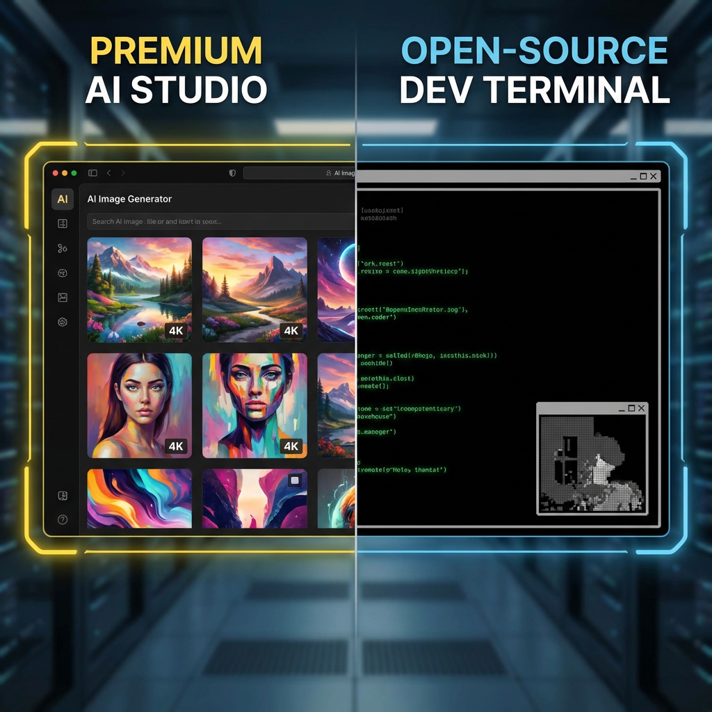 BananaNano2 vs OpenClaw side-by-side AI image generator comparison concept