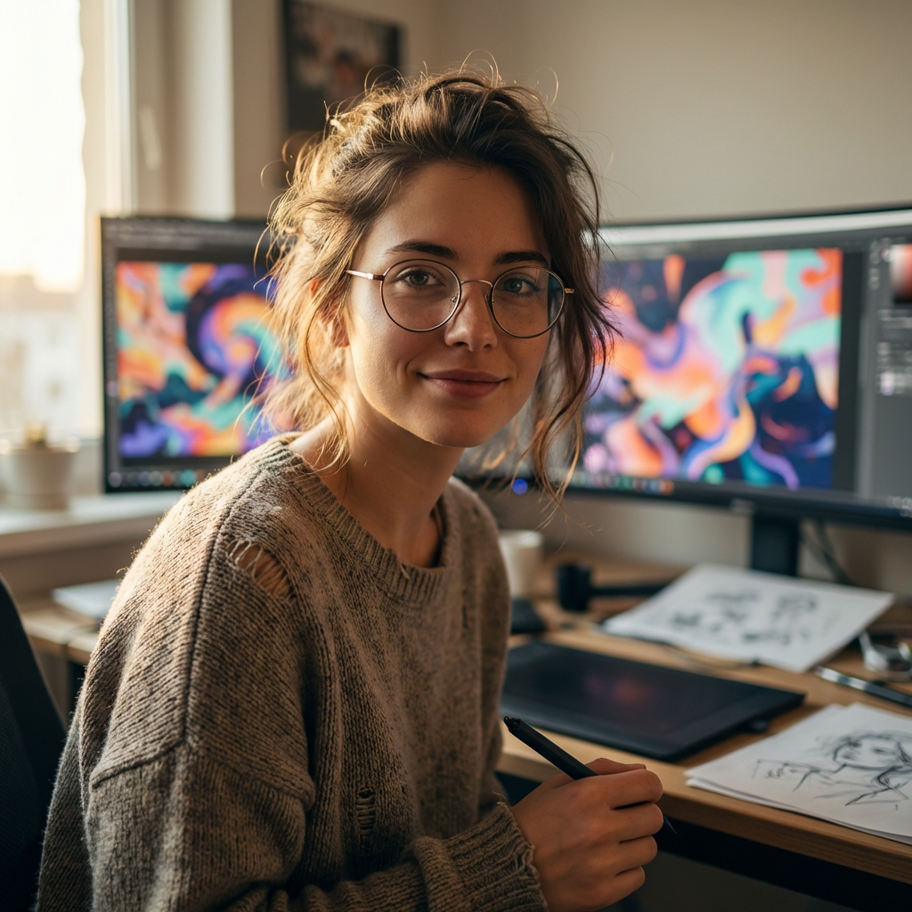 Creative professional portrait showcasing Nano Banana Pro 4K quality