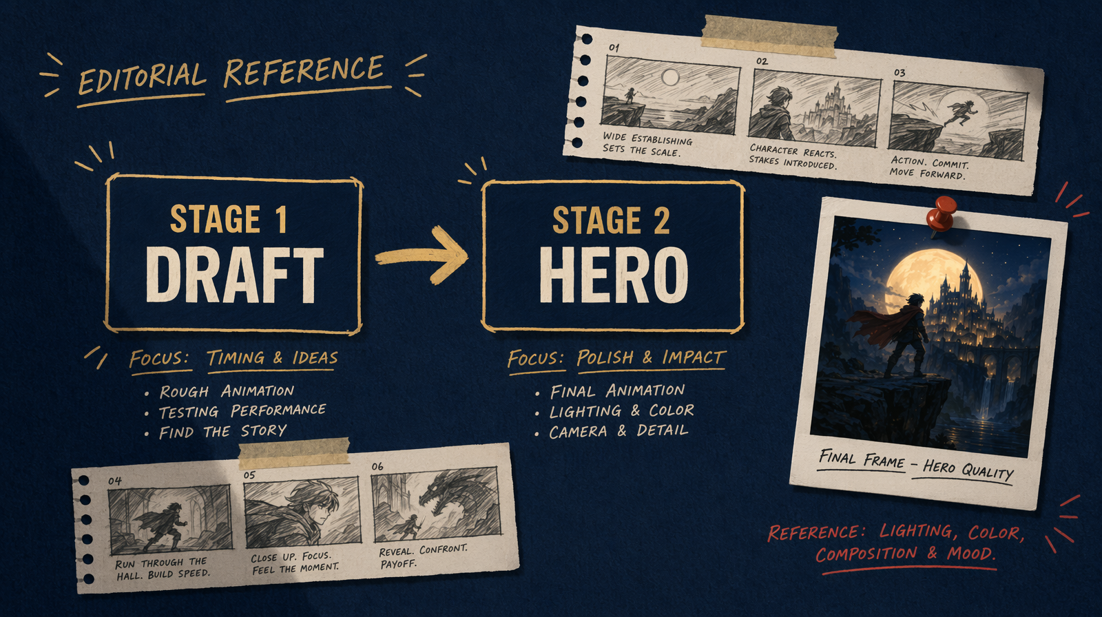 Stage one contact sheet of Veo 3.1 Fast drafts