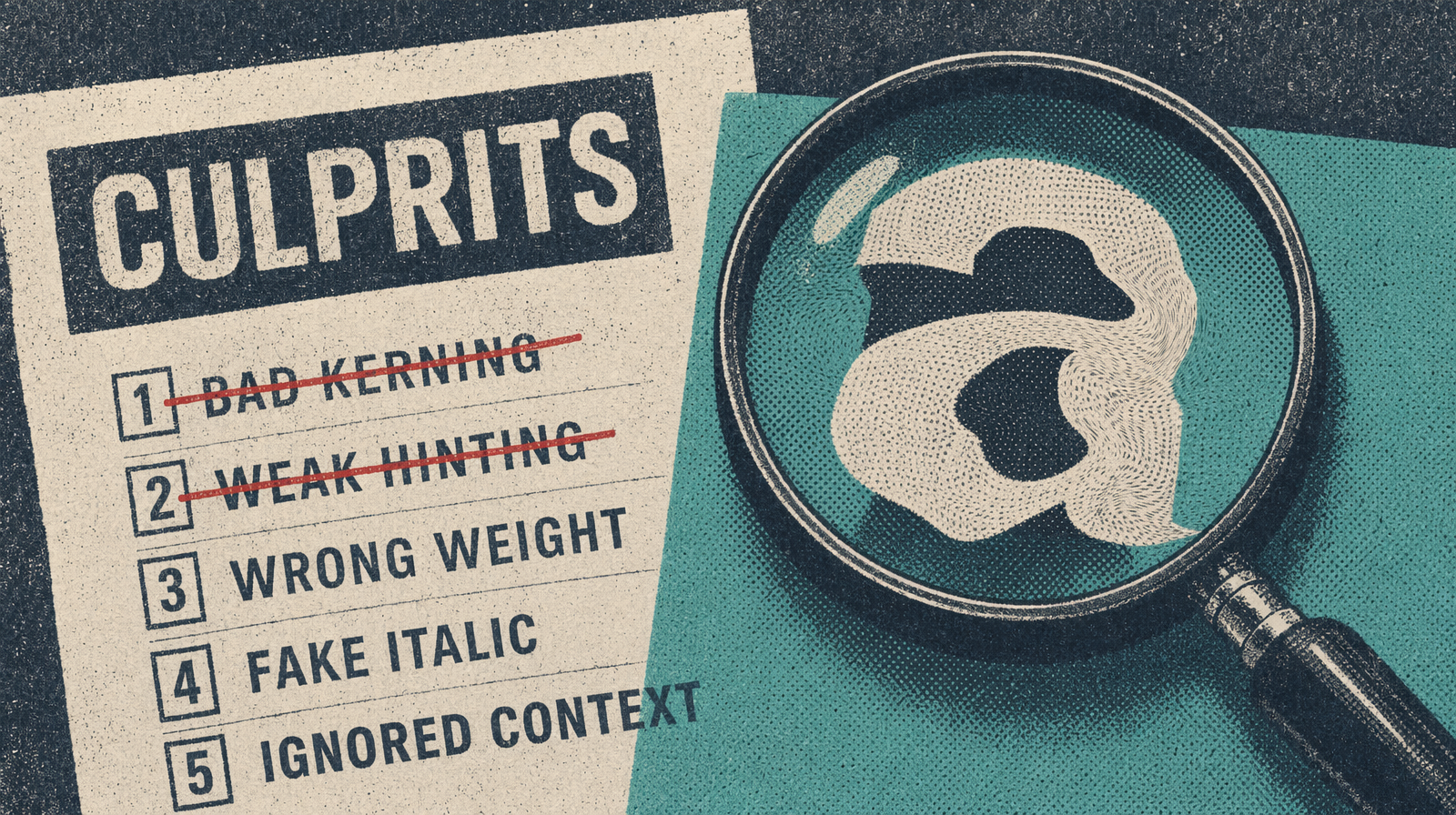 Text rendering failure modes