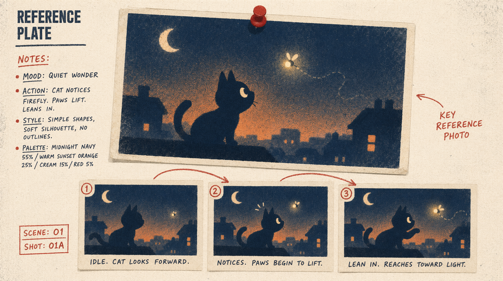 First frame composition guide with thirds overlay