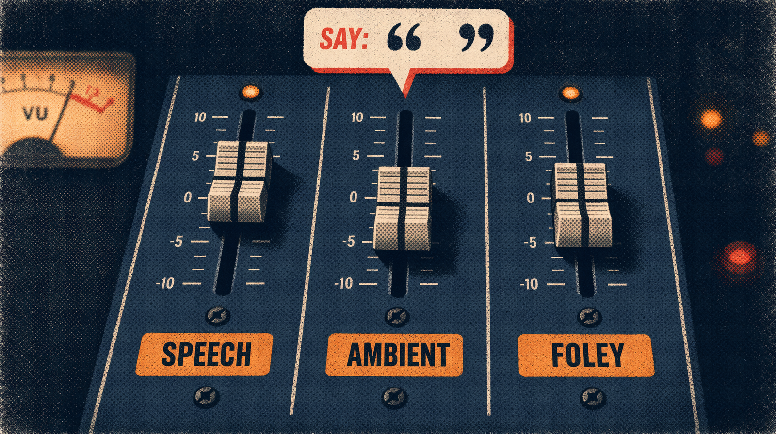 Close up of speaker mid phrase with matching waveform