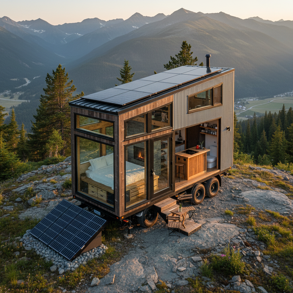 contemporary mountain Tiny House - AI Generated Tiny House Design ...