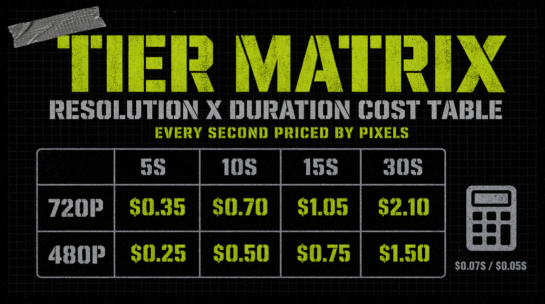 Grok Imagine price matrix preview