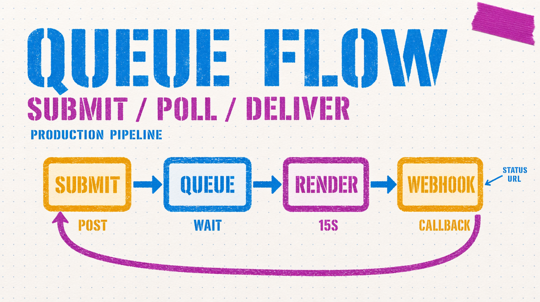 Production render queue architecture