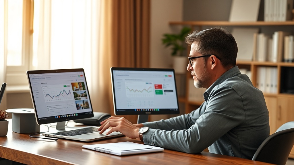 Responsable associatif comparant plusieurs interfaces logicielles pour trouver la solution de gestion pour aider votre association