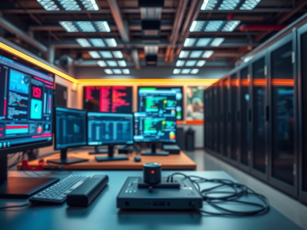 Illustration of hardware options for self-hosting: Raspberry Pi, servers, and networking equipment.