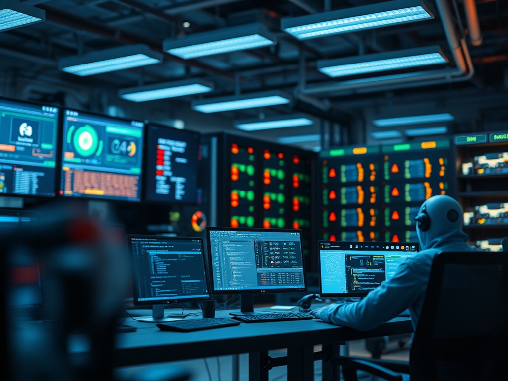 Illustration of a person setting up a personal server for self-hosting benefits and privacy.