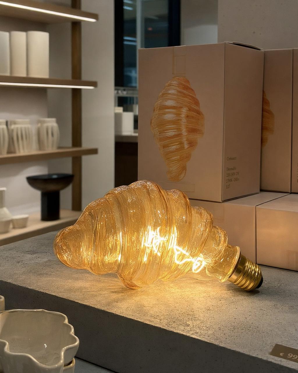 Ceramic Croissant Lightbulb