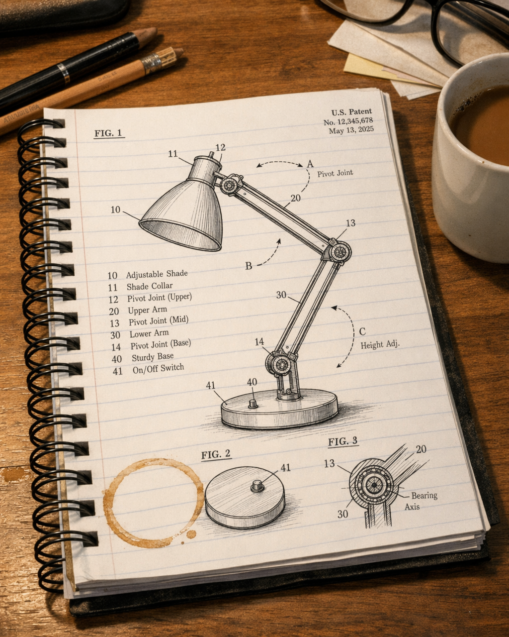 Notebook Sketch To Patent Diagram