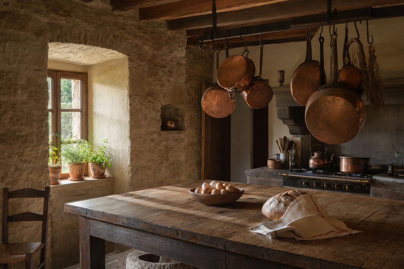 Hillside farmhouse kitchen