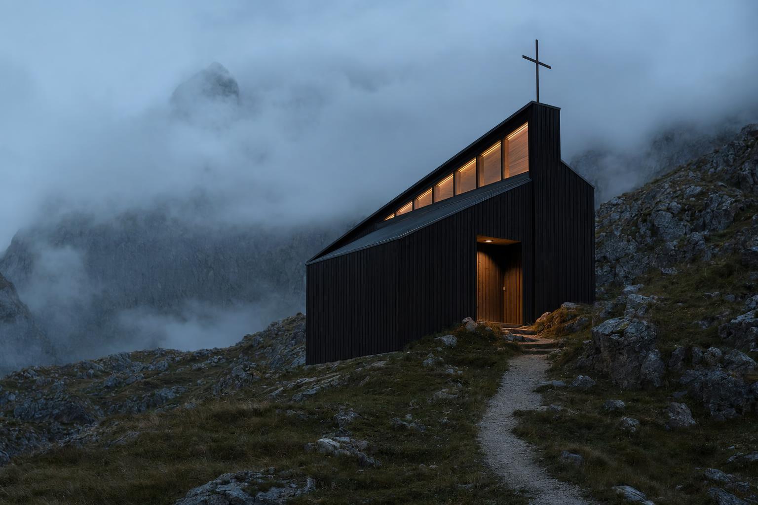 Mountain chapel exterior