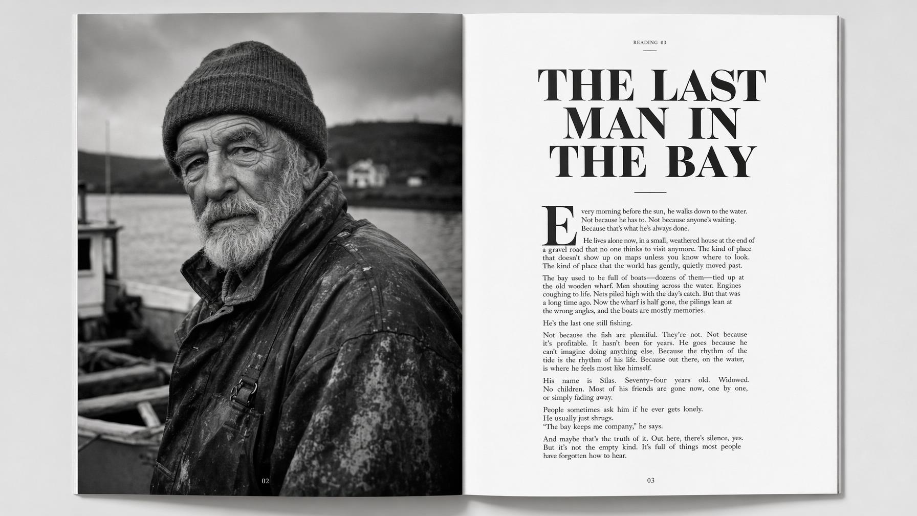 Longread double page spread