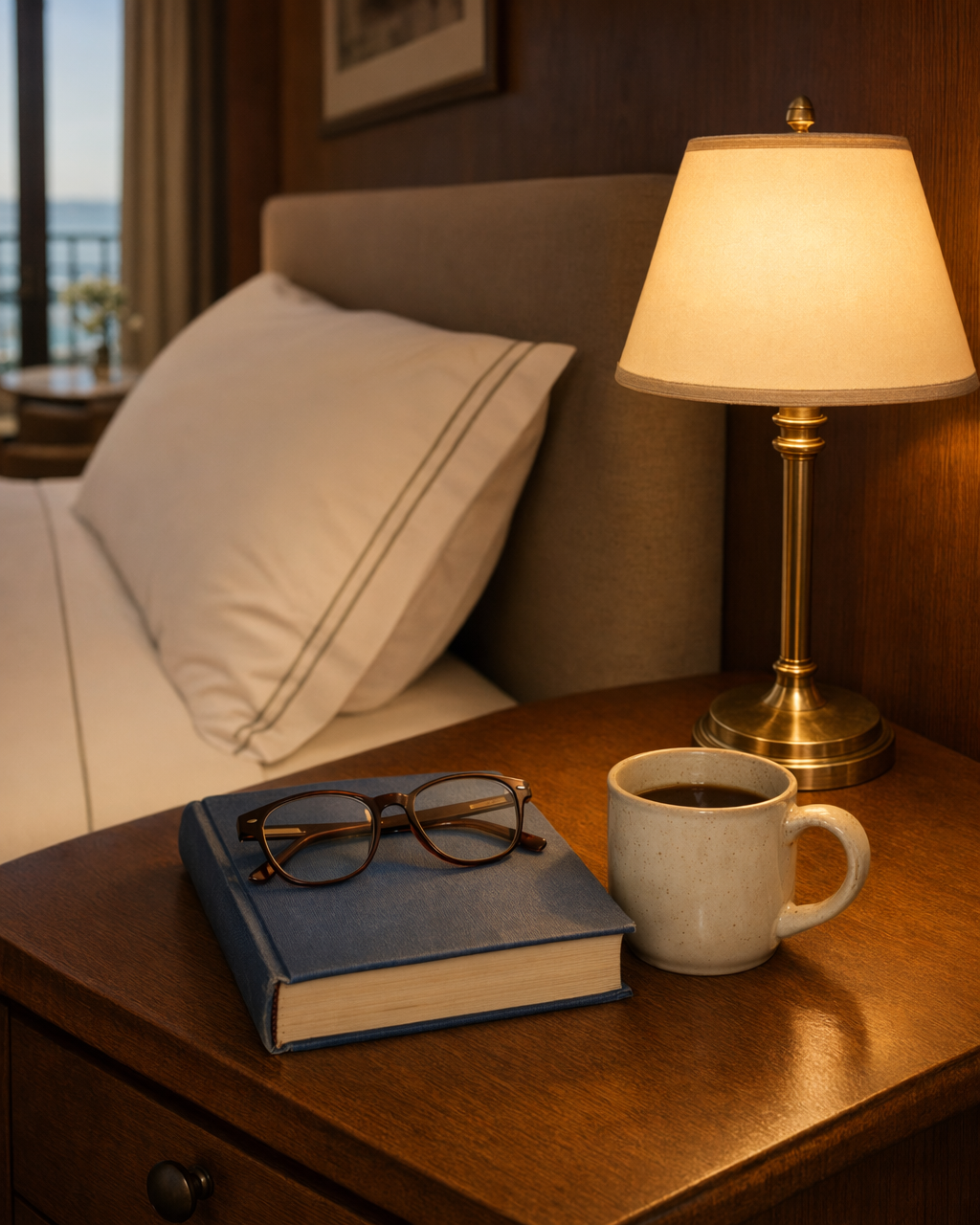 Bedroom still life to hotel suite