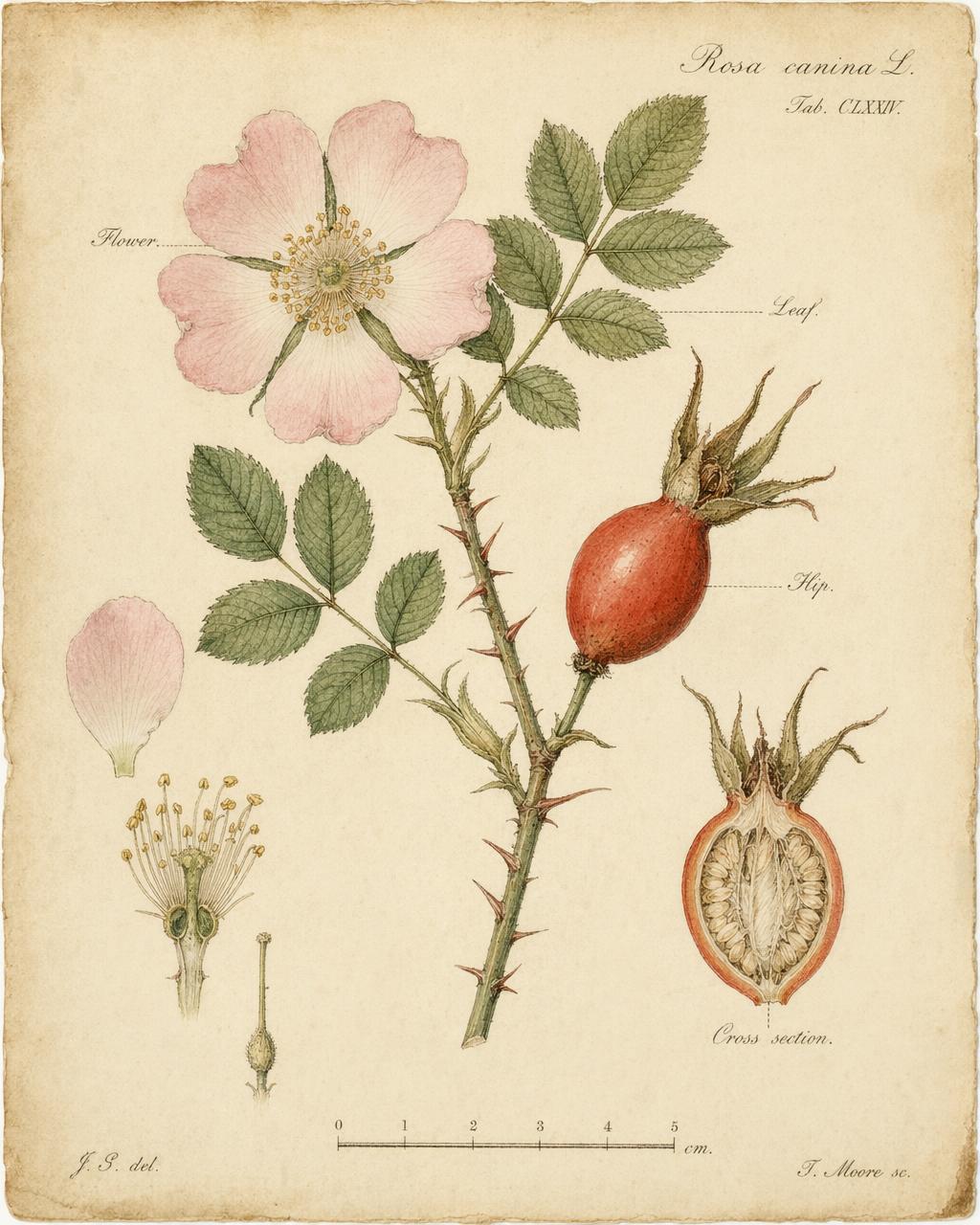 Botanical plate watercolor