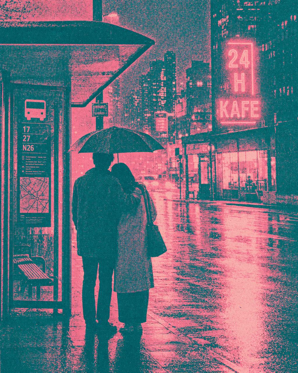 Risograph city night