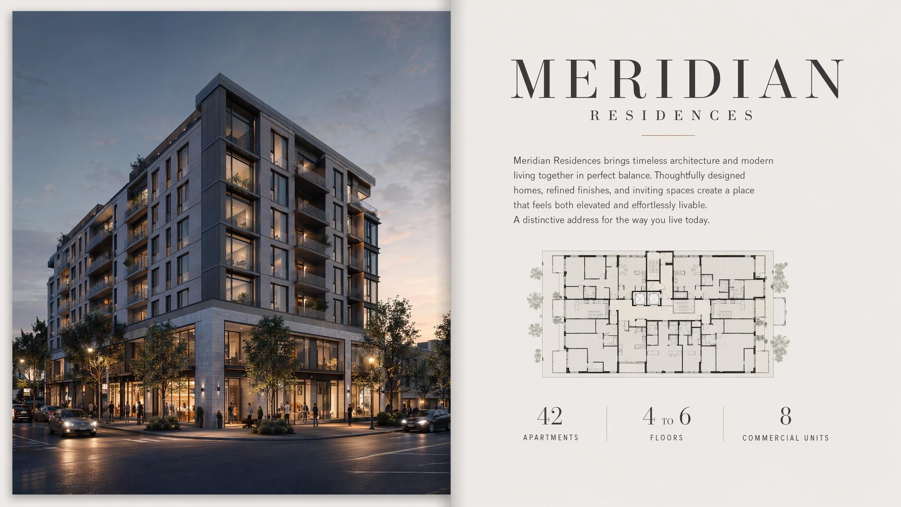 Brochure spread architecture