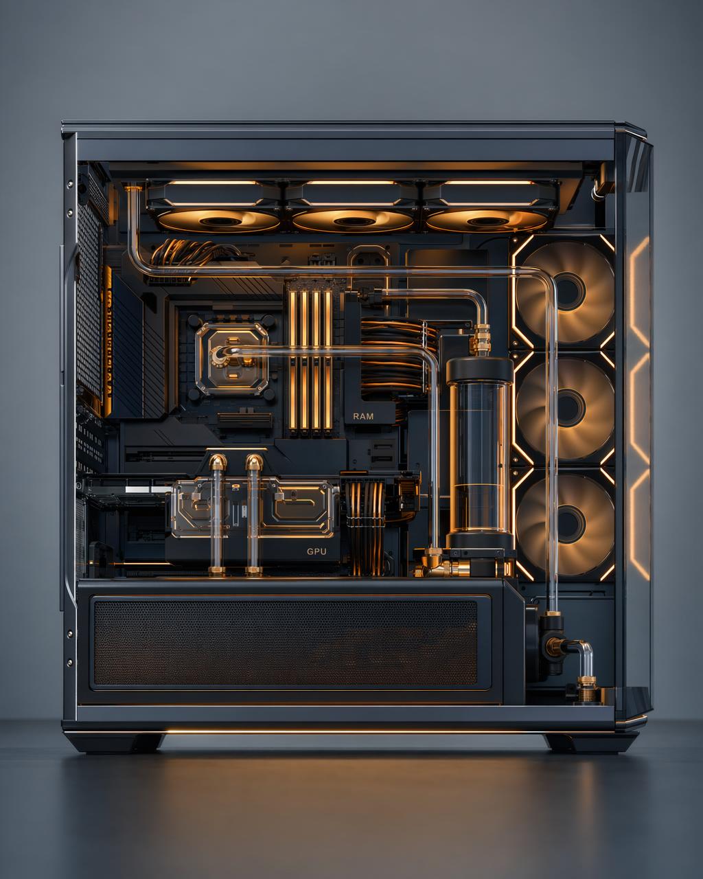 Cable managed PC build