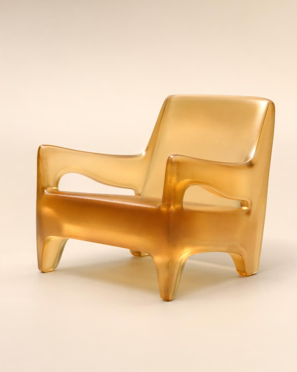Translucent resin chair