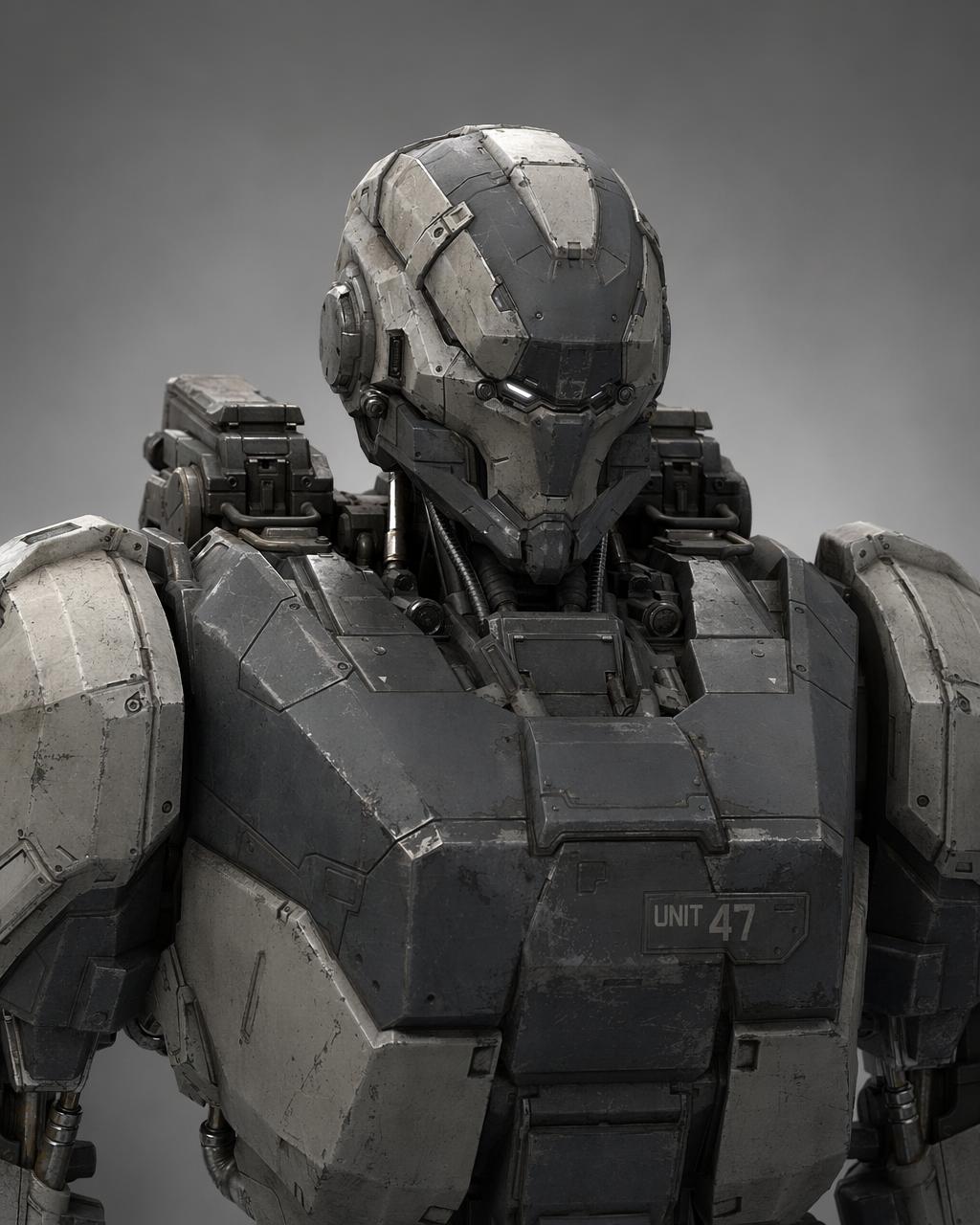 Stylized mech portrait