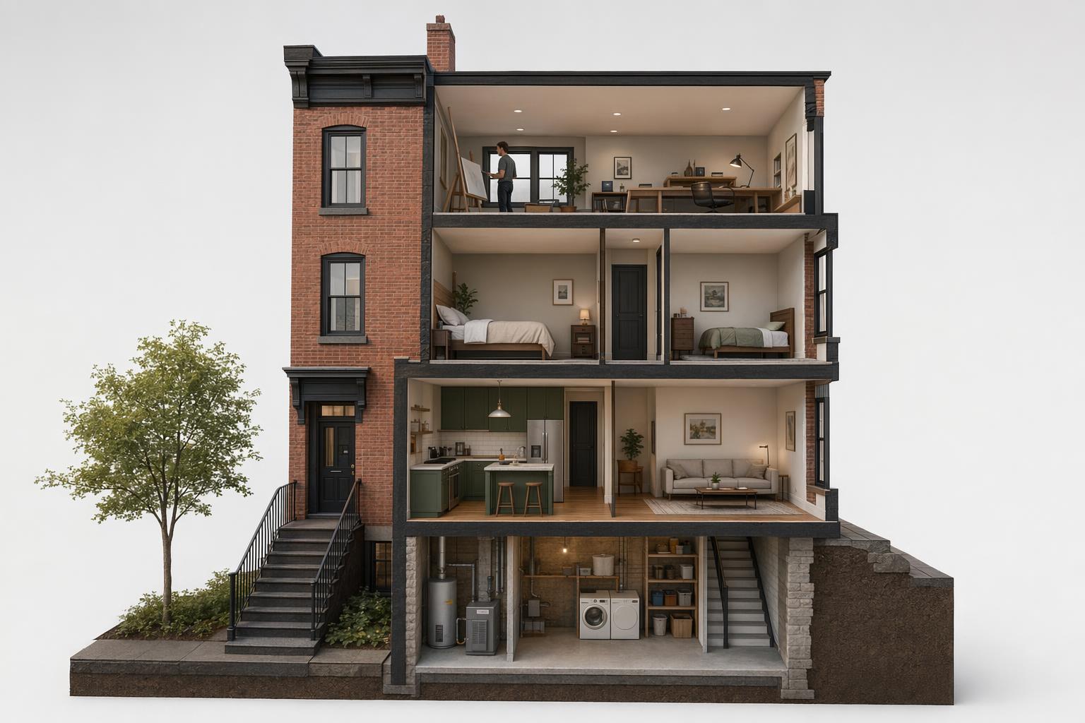 Architectural section cut