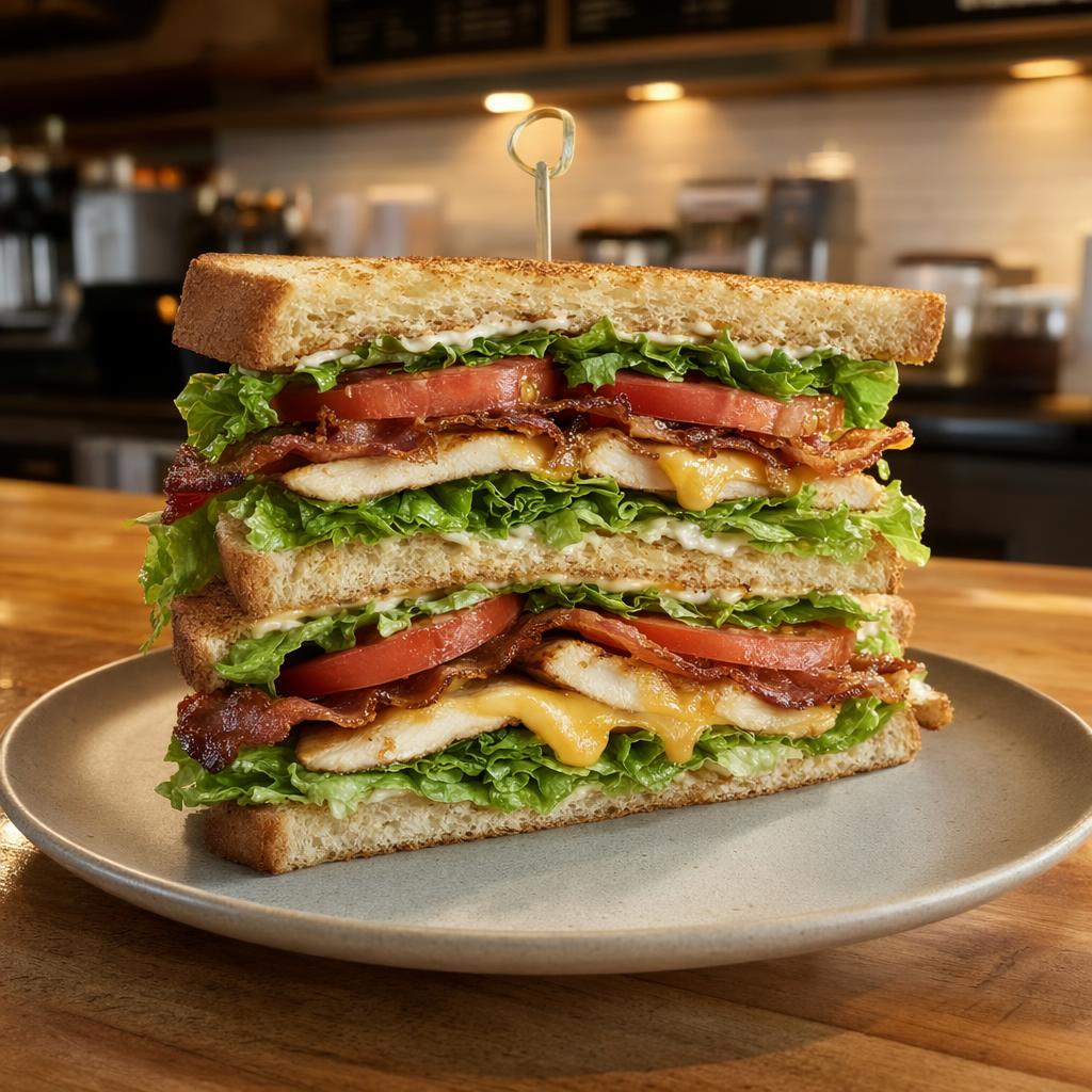 Realistic food sandwich