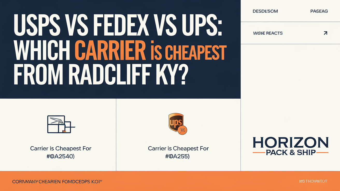 USPS vs FedEx vs UPS: Which Carrier Is Cheapest from Radcliff KY?