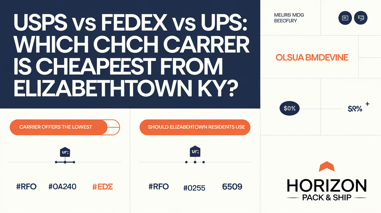 USPS vs FedEx vs UPS: Which Carrier Is Cheapest from Elizabethtown KY?