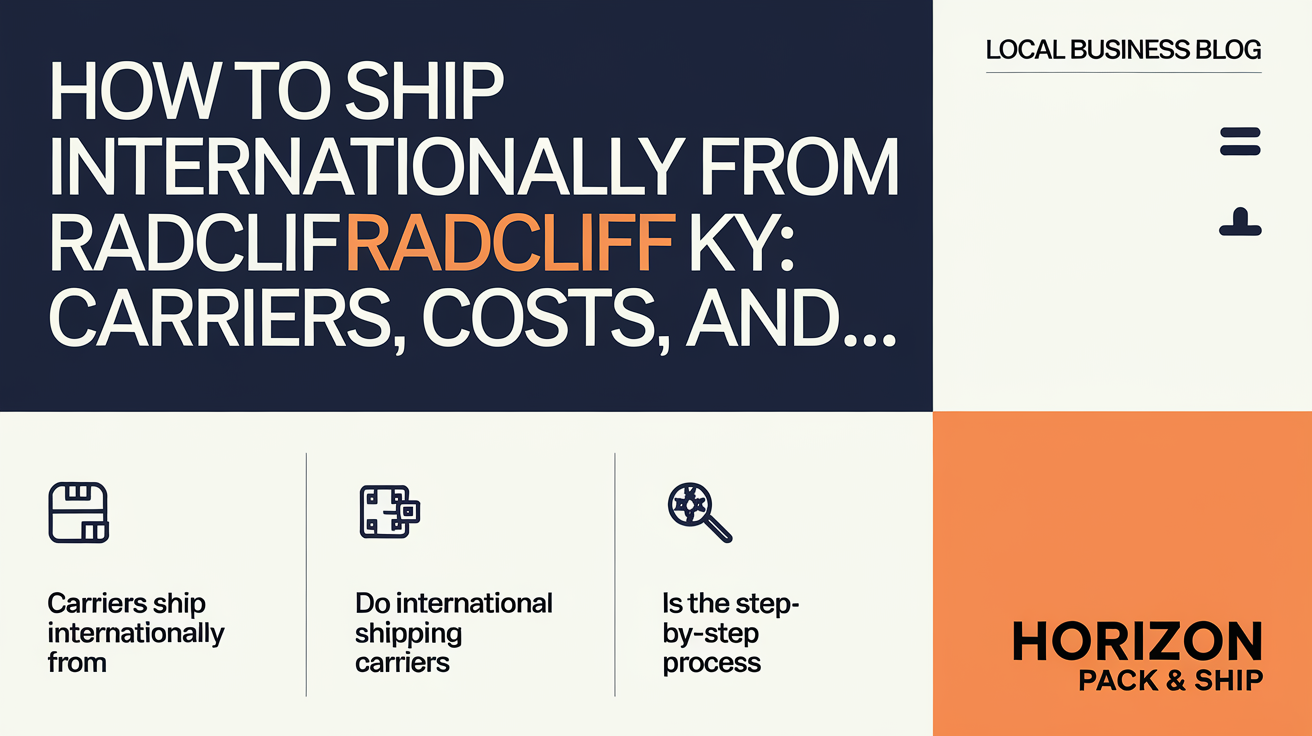 How to Ship Internationally from Radcliff KY: Carriers, Costs, and Customs