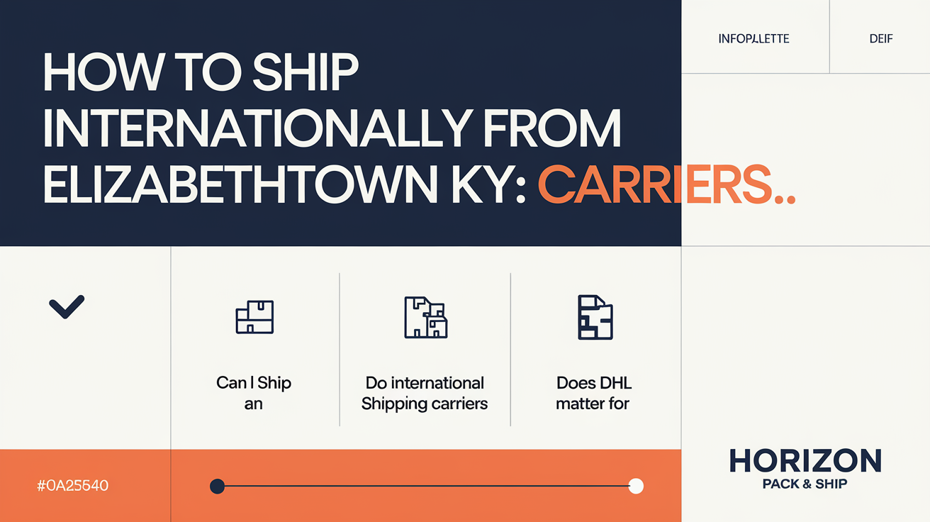 How to Ship Internationally from Elizabethtown KY: Carriers, Costs, and Customs