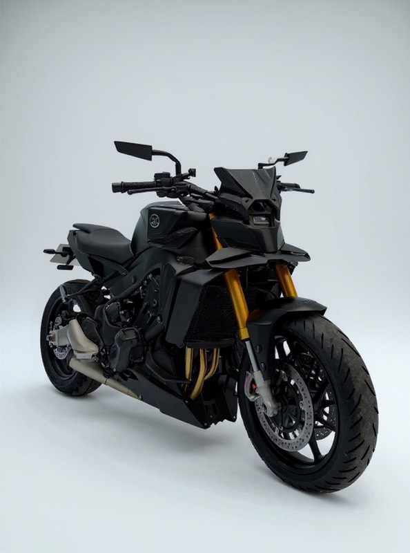black motorcycle — free 3D model