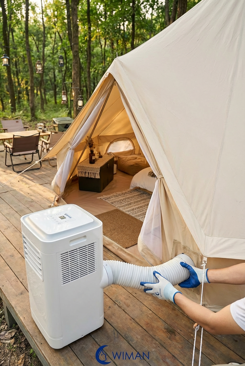 การติดตั้งชุดเต็นท์กระโจม WIMAN AIR และแอร์เคลื่อนที่