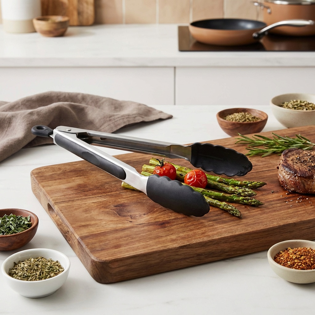 America's Test Kitchen recommended 9-Inch Stainless Steel Kitchen Tongs