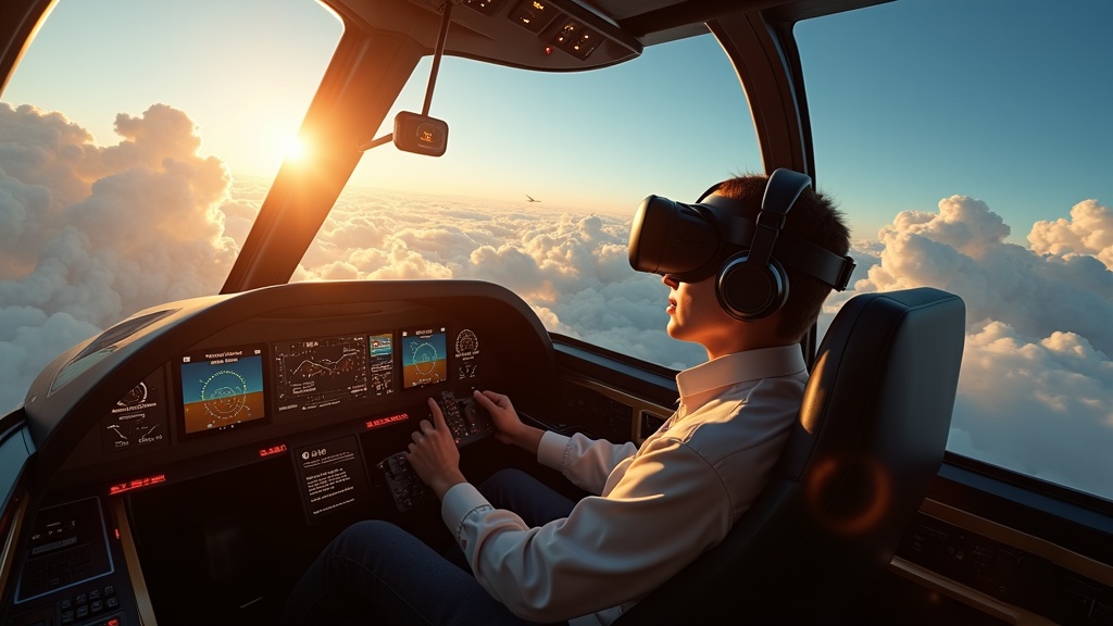 Microsoft Flight Simulator funcionando en el visor de realidad virtual PSVR 2