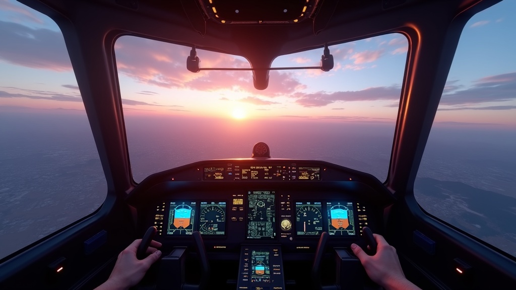 Cabina virtual inmersiva en Microsoft Flight Simulator