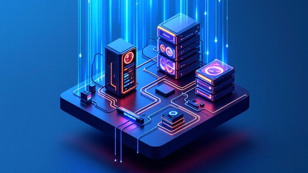 Home lab setup with servers and networking equipment for self-hosting and tech experimentation.