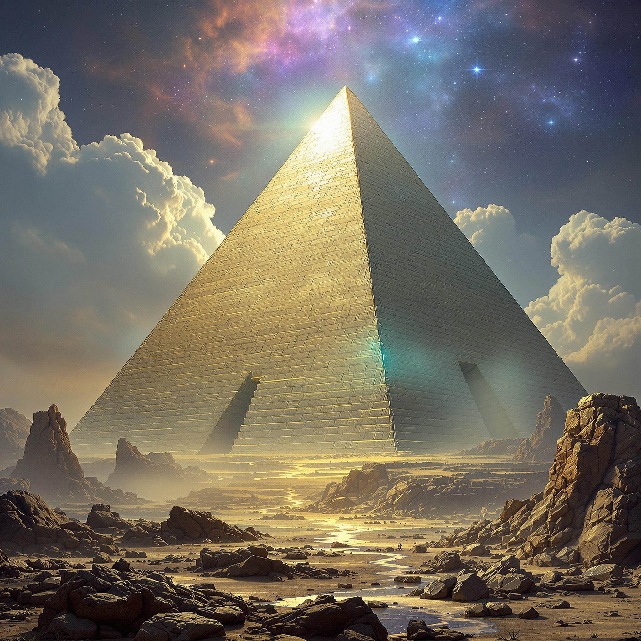 A pyramid in the times of aliens building them