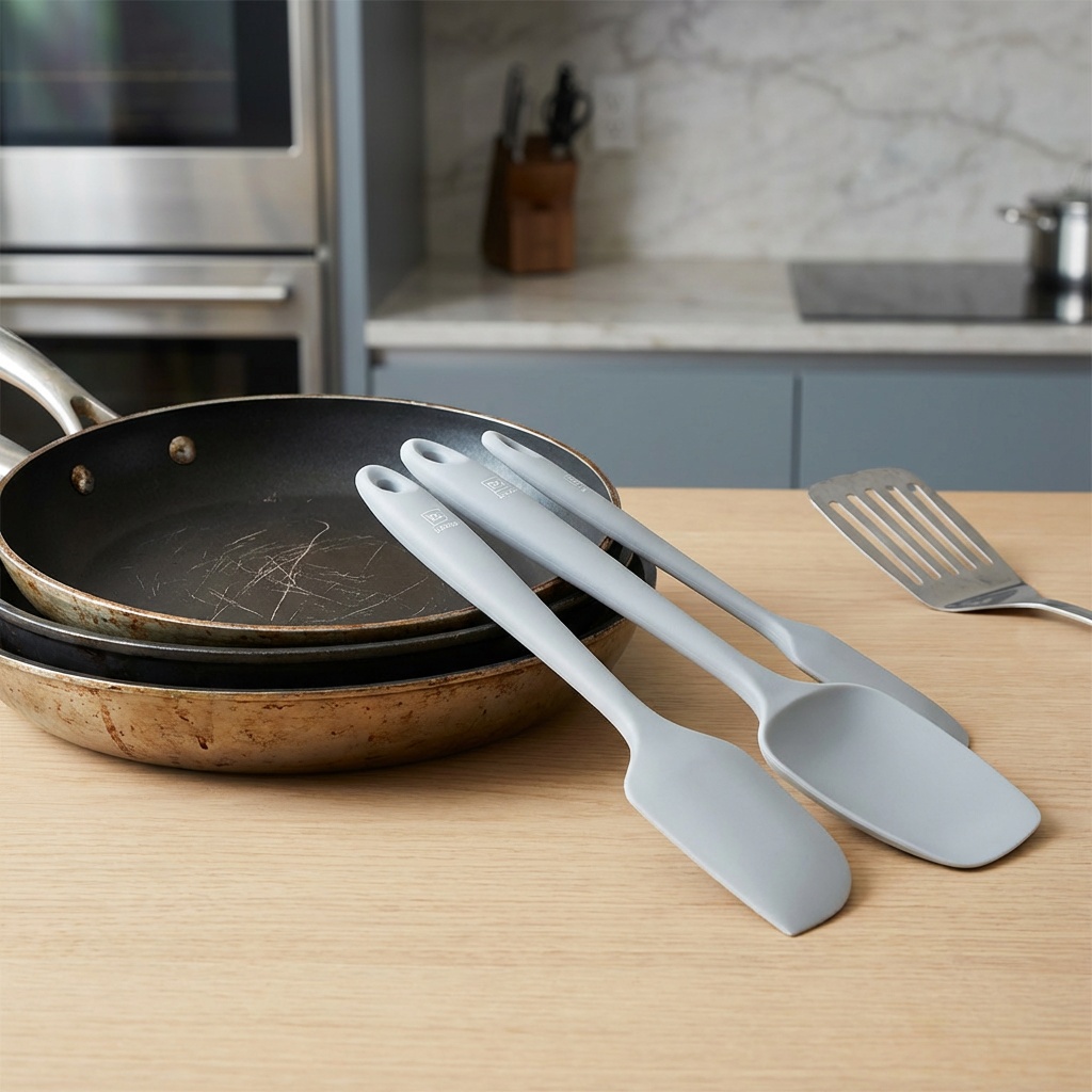 silicone spatula vs metal spatula for non-stick cookware