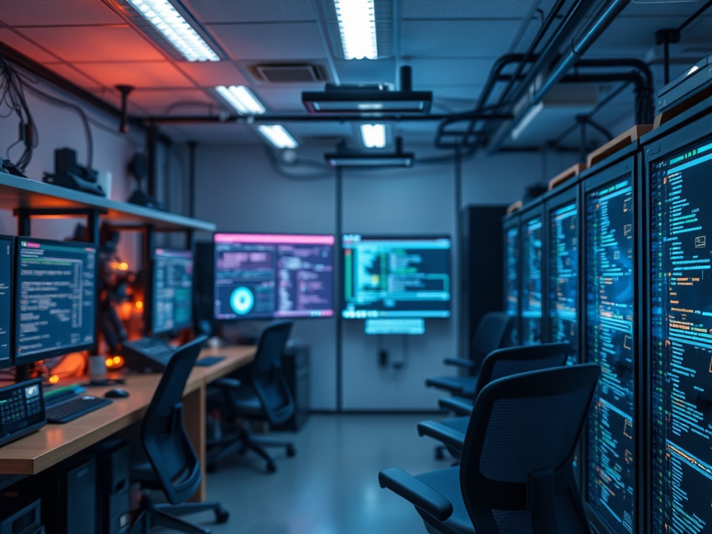 Illustration of home lab network setup with routers, switches, and servers for self-hosting enthusiasts