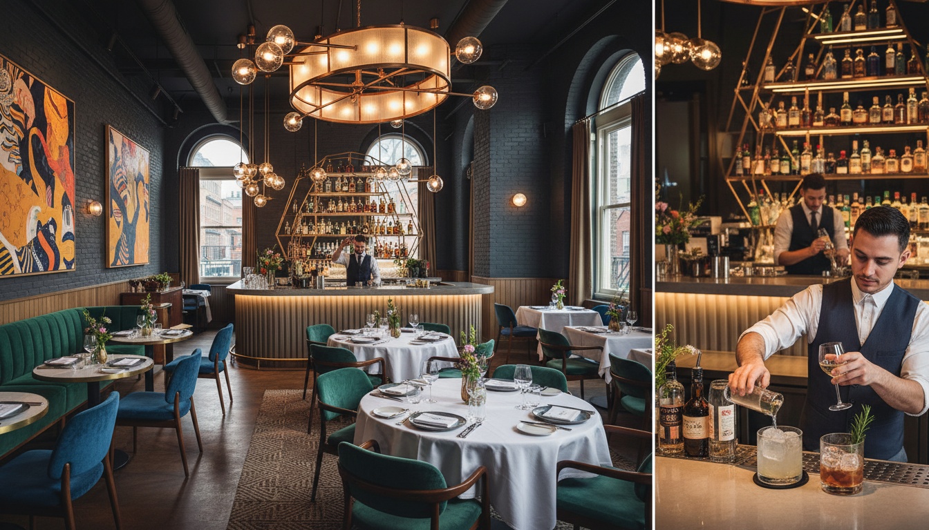 Elegant dining setup for a private event