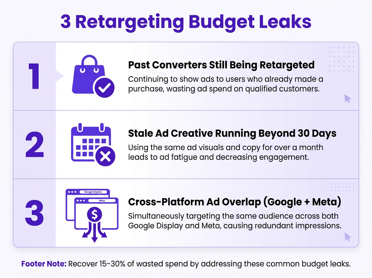 three common retargeting budget leaks to fix in remarketing campaigns