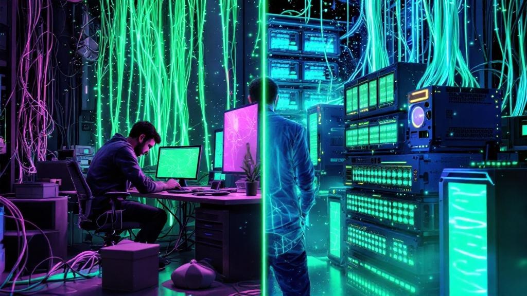 Home server setup with networking equipment illustrating benefits of building a self-hosted homelab for tech enthusiasts