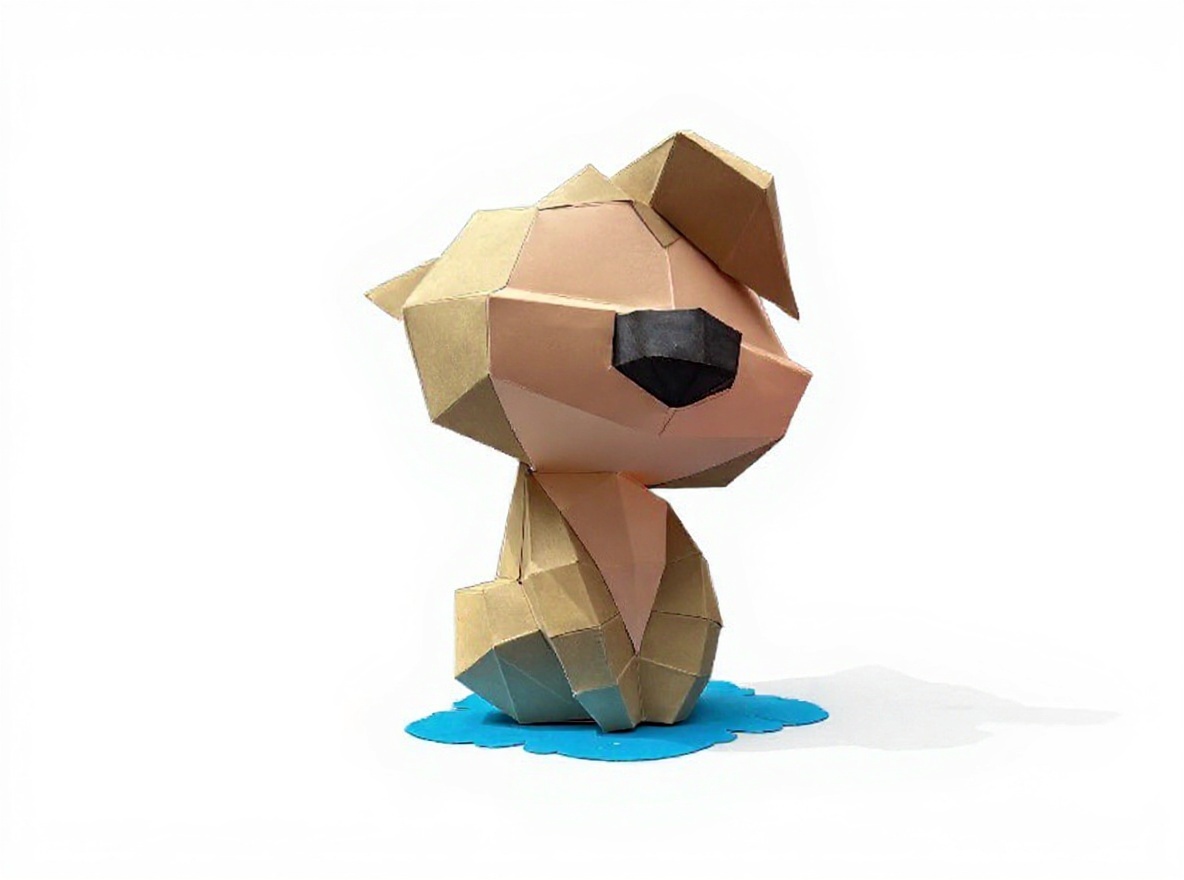 paper dog sculpture — free 3D model