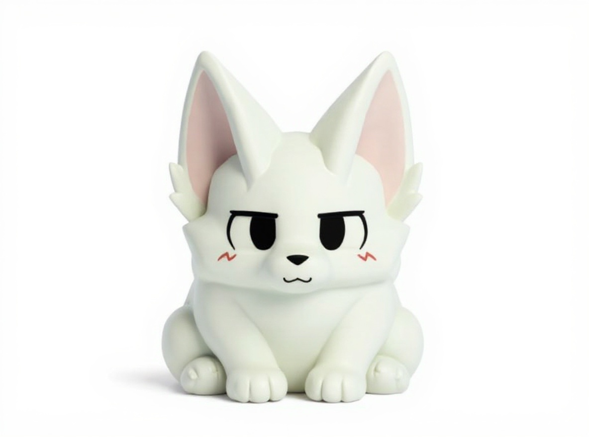 white cat figurine — free 3D model