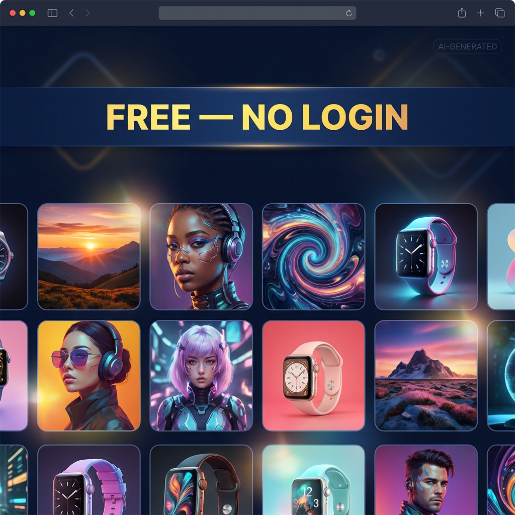 Nano Banana 2 free no login banner — gallery of 4K AI images with FREE no login overlay, free nano banana 2 tool