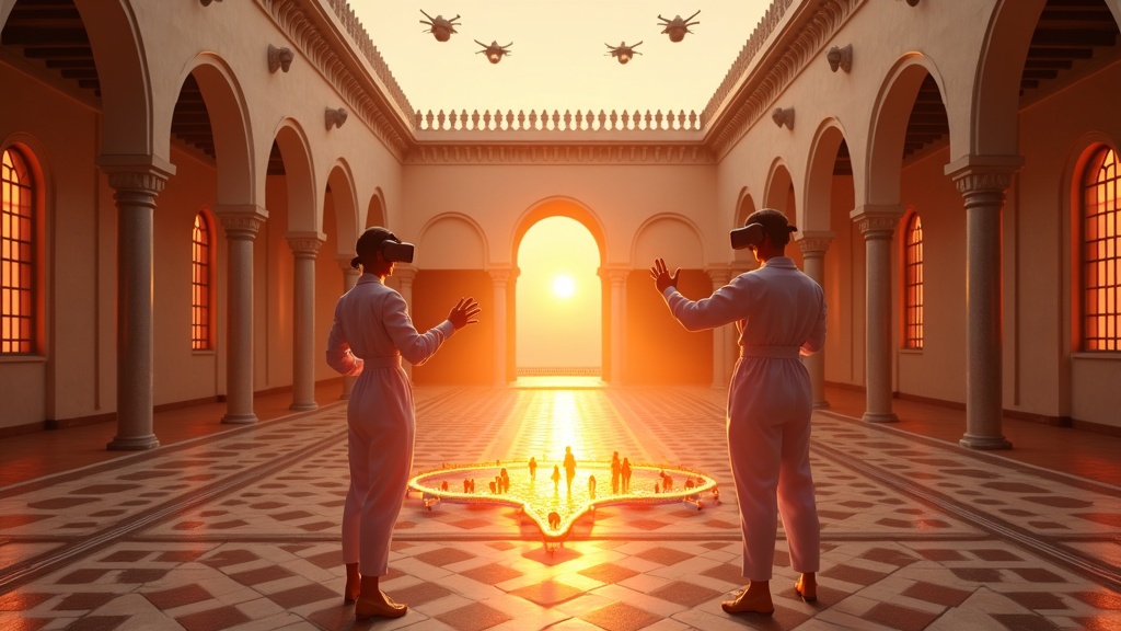 Desarrollador trabajando en un entorno de realidad virtual en un estudio de Andalucía