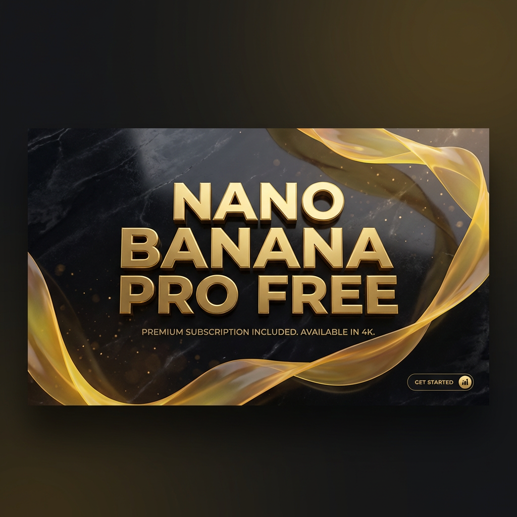 Nano Banana Pro free hero banner — 4K AI image generator showing premium Pro tier output, free nano banana pro tool
