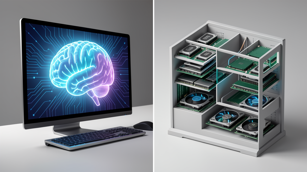 Comparaison visuelle entre mémoire unifiée et séparation RAM VRAM