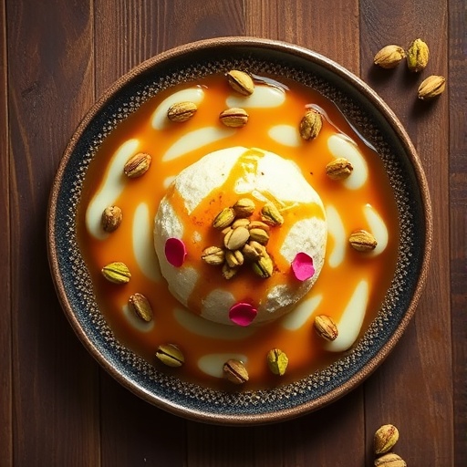 Foto de Malabi- postre de coco nuez y rosas